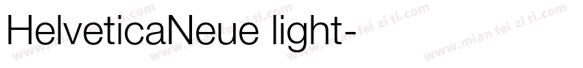 HelveticaNeue light字体转换